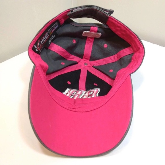 NWOT Chase Authentics Women's Grey and Hot Pink 88 Dale Jr. Rhinestone Cap - Picture 10 of 10
